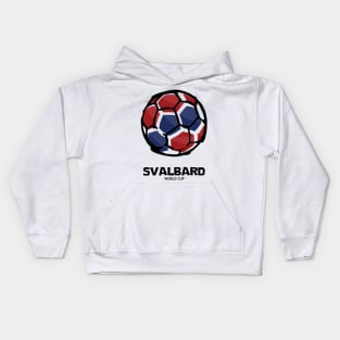 Svalbard Football Country Flag Kids Hoodie